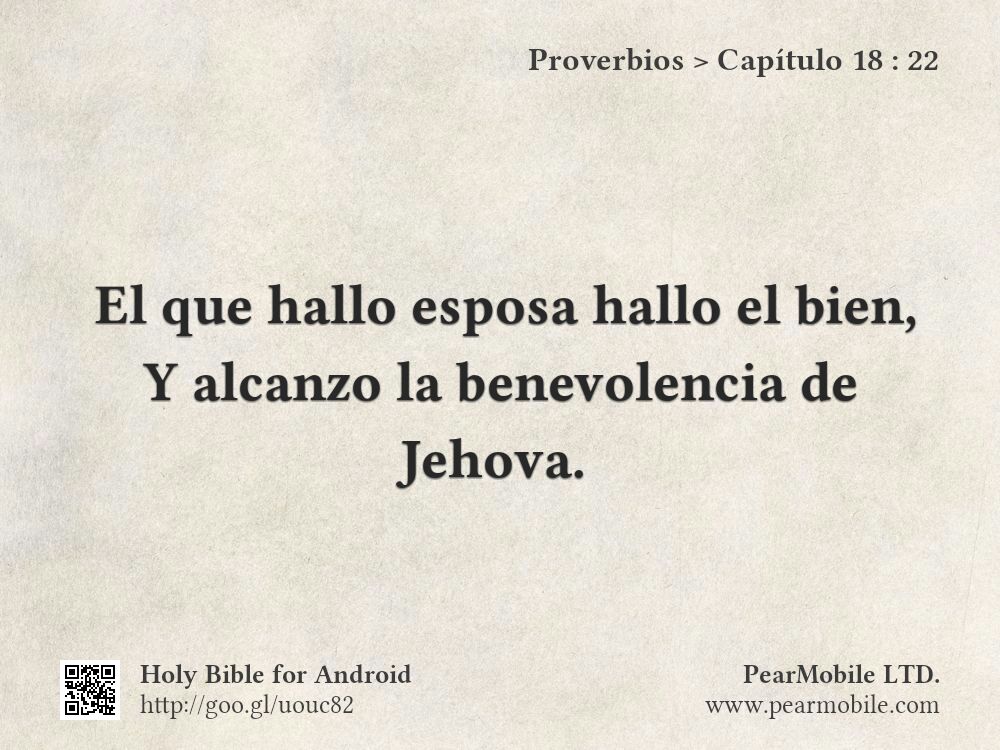 Proverbios, Capítulo 18:22